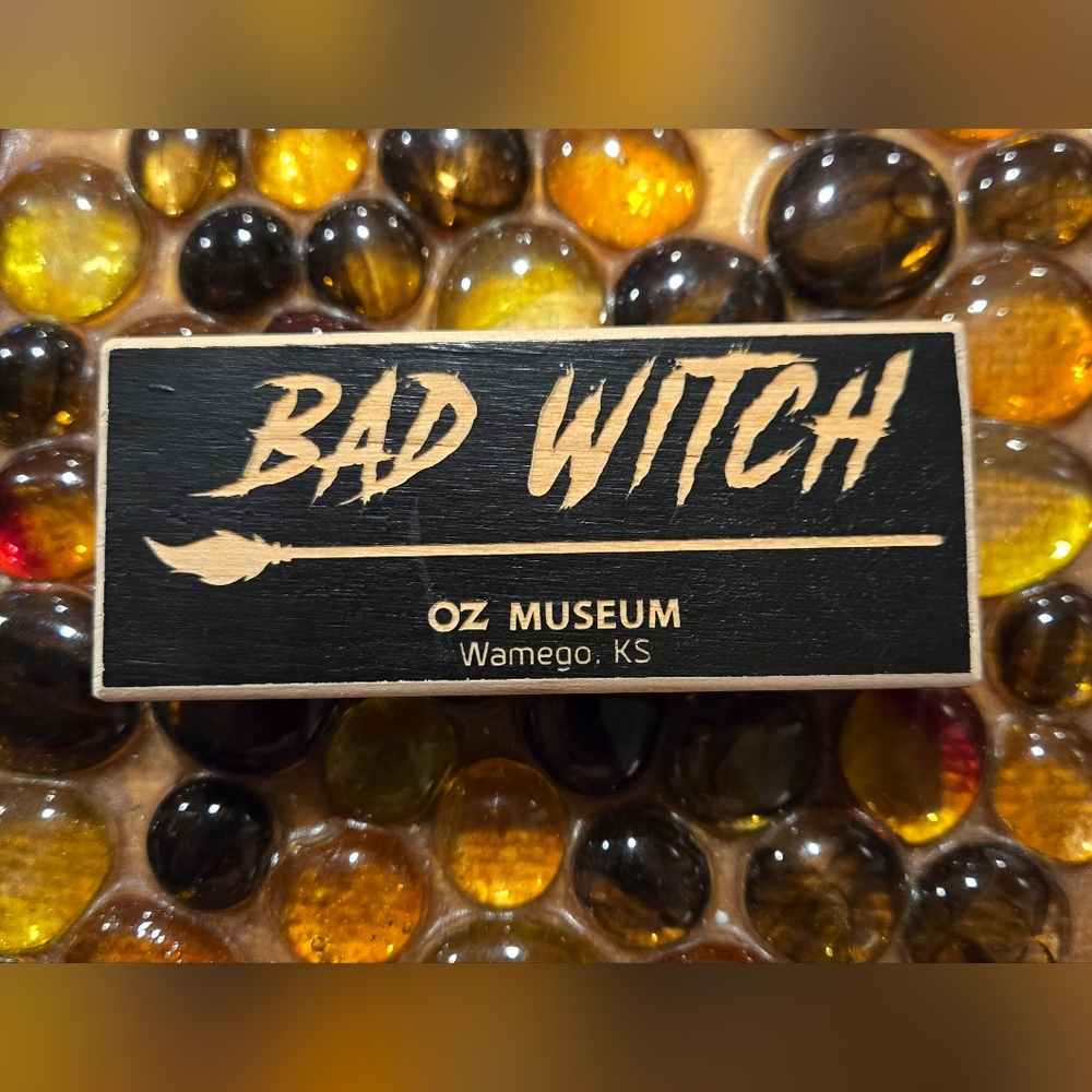 Bad Witch Wood Block Magnet from the OZ Museum